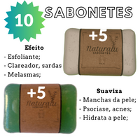 Kit Tratamento 5+5 (10 sabonetes) - Babosa+Arroz